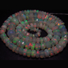 16 Inches Full Strand - Top Grade High AAAAAAAA High Quality - Welo Ethiopian OPAL - Micro Faceted Rondell Beads Strong Fire size 3 - 8 mm
